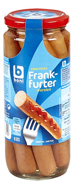 Saucisses de Francfort 8p 550g
