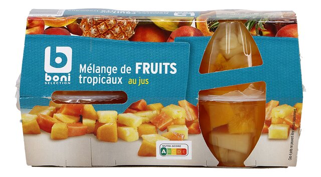 Fruits tropicaux au sirop léger 120gx4