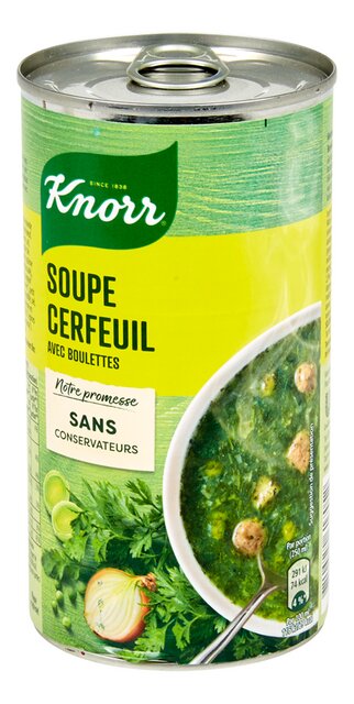 Soupe au cerfeuil avec boulettes 533g