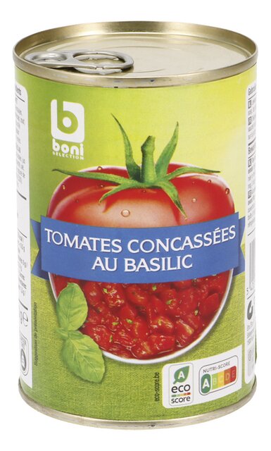 Tomates concassées basilic 400g