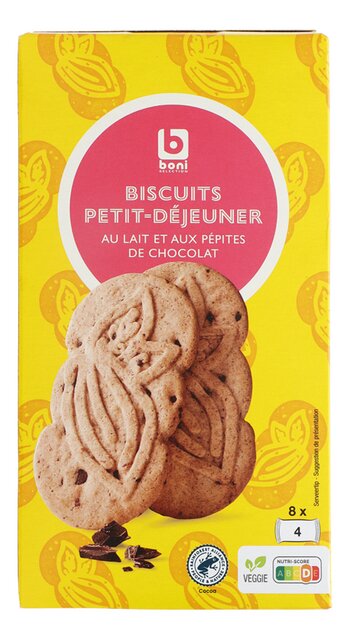 Biscuit petit-déjeuner lait ind. 50gx8