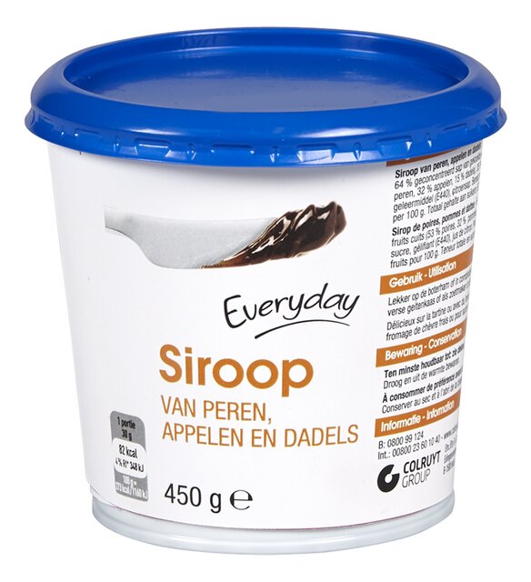 Siroop van appelen-peren-dadels 64% 450g