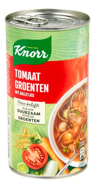 Tomaten-groentesoep met balletjes 515ml