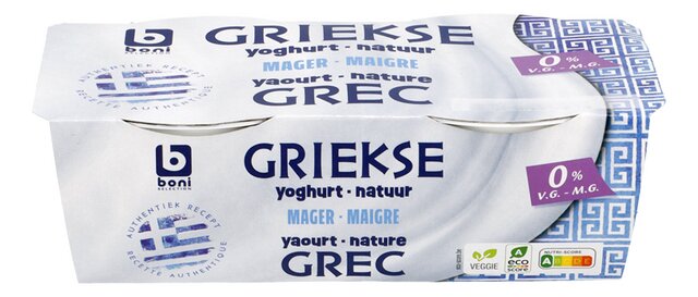 Yaourt grecque nature 0%MG 170gx2