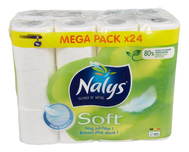 Toiletpapier soft 2lagen-130vellen 24rollen