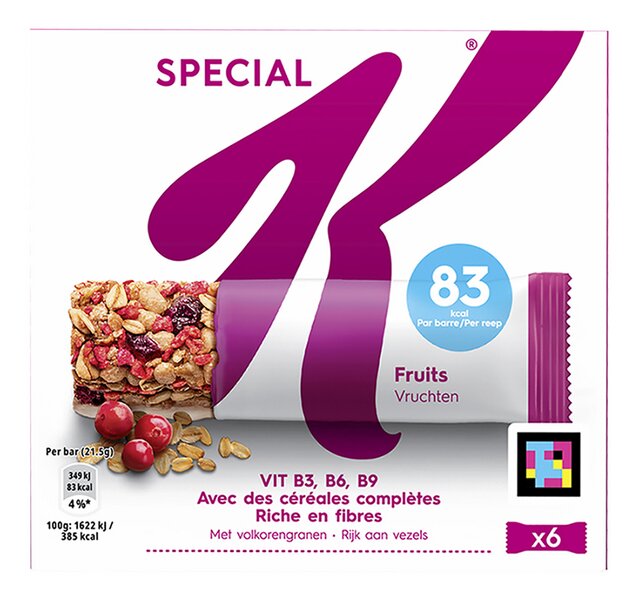 Spécial K barres croustil. fruits rouges 21gx6