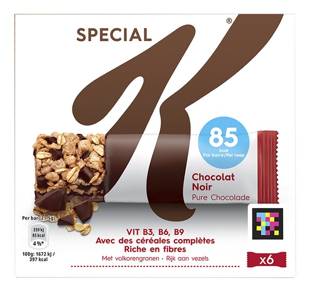 Special K krokante repen pure chocolade 21,5gx6