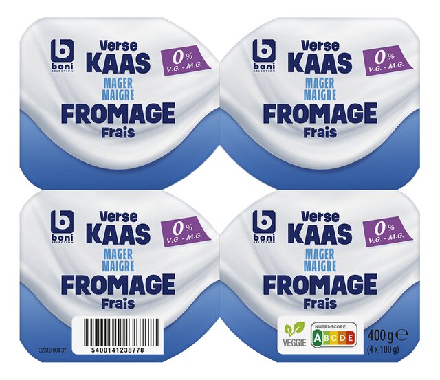 Verse kaas mager 0%VG 100gx4