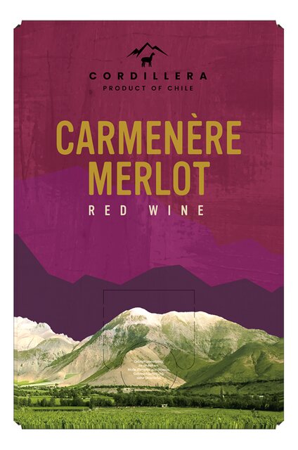 Cordillera Carmenère Merlot rouge 5L