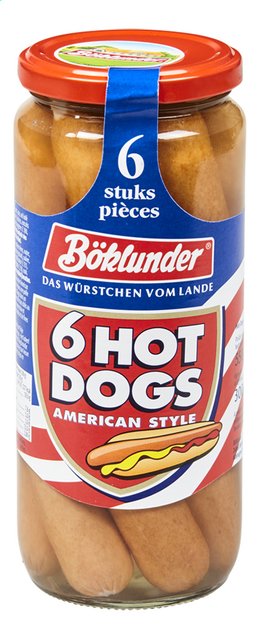 Saucisses hotdog 6p 550g