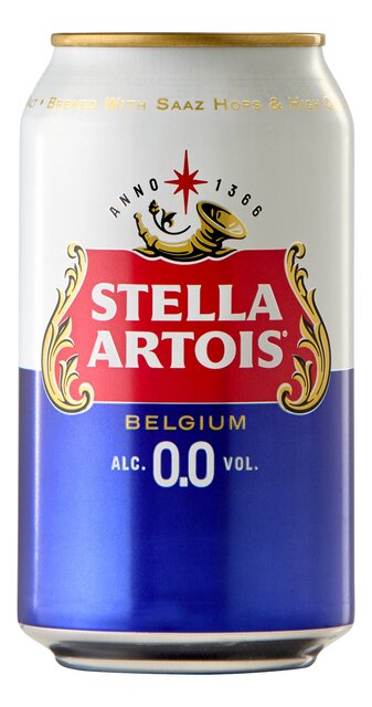 Stella Artois pils 0,0% blik 35,5cl