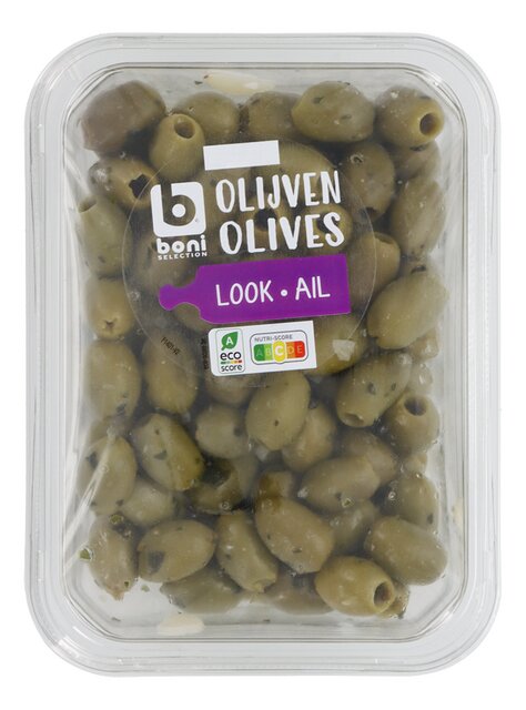 Olives vertes à l'ail 400g