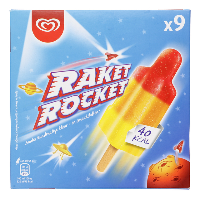 Raket waterijs 55mlx9