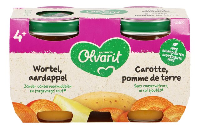 Wortel - aardappel +4M 125gx2