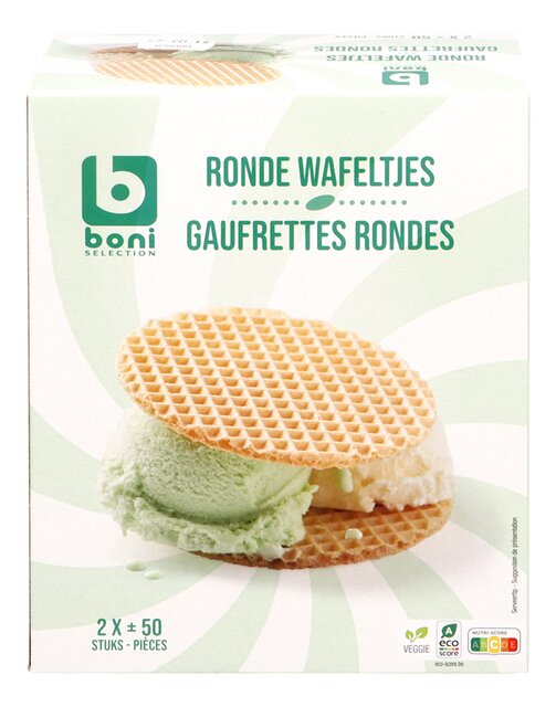 Ronde wafeltjes ±100st 220g