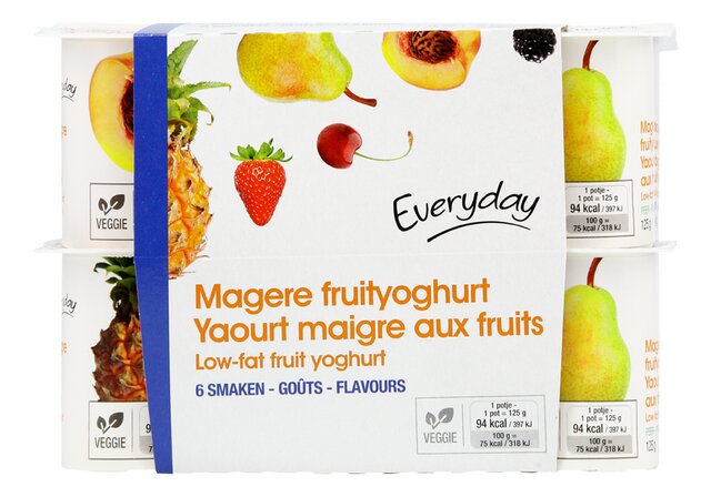 Yoghurt fruit mager 125gx12