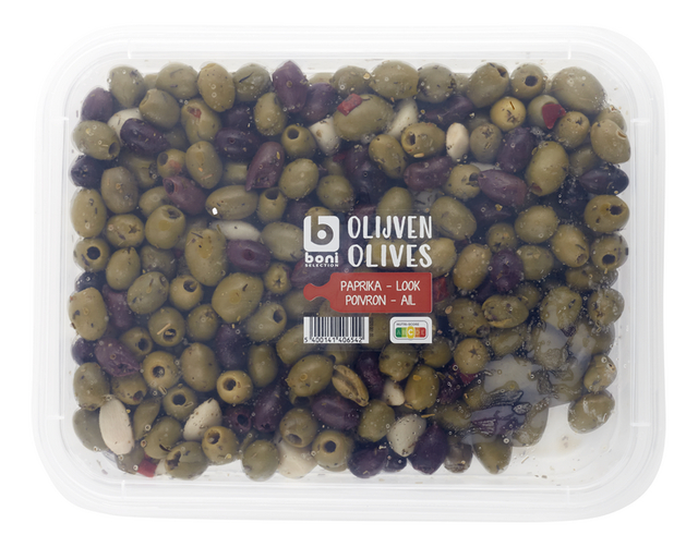 Olives vertes et noires paprika 1,25kg