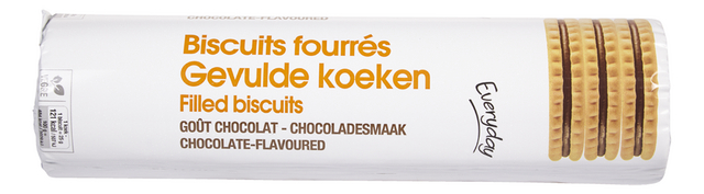 Biscuits fourrés choco (21p) 500g