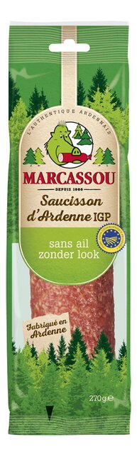 Saucisse d'ardenne sans ail 270g