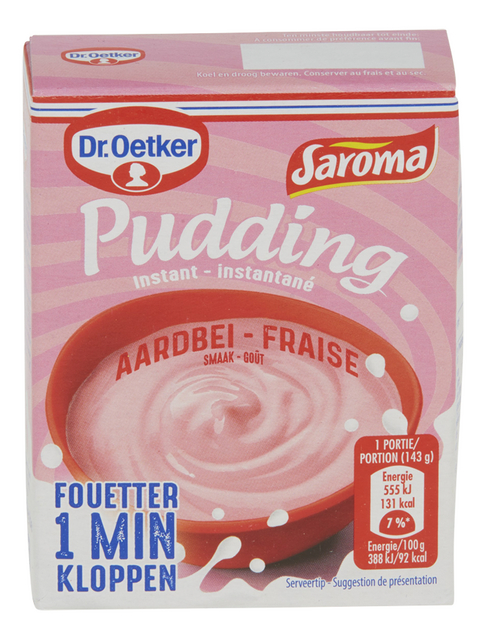 Poudre de Pudding fraises saroma 74g