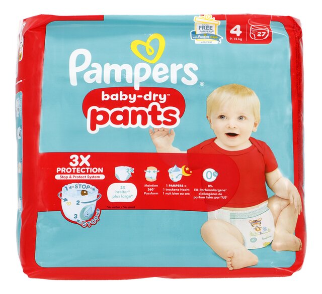 Luierbroekjes baby-dry 9-14kg 27st