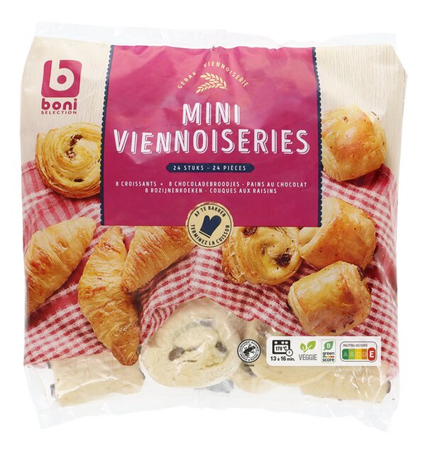 Viennoiserie assortiment mini 24st 640g