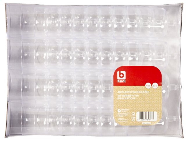 Plastic wijnglas 17clx40