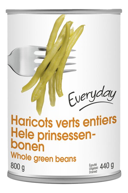 Haricots verts entiers/fins 800g