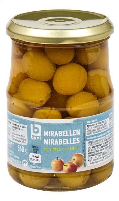 Mirabellen op siroop 560g