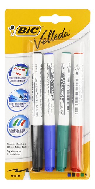 Velleda whiteboard marker 4p