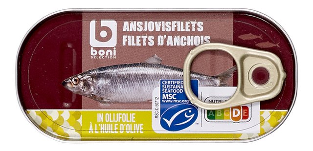 Filet d'anchois à l'huile d'olive MSC 50g