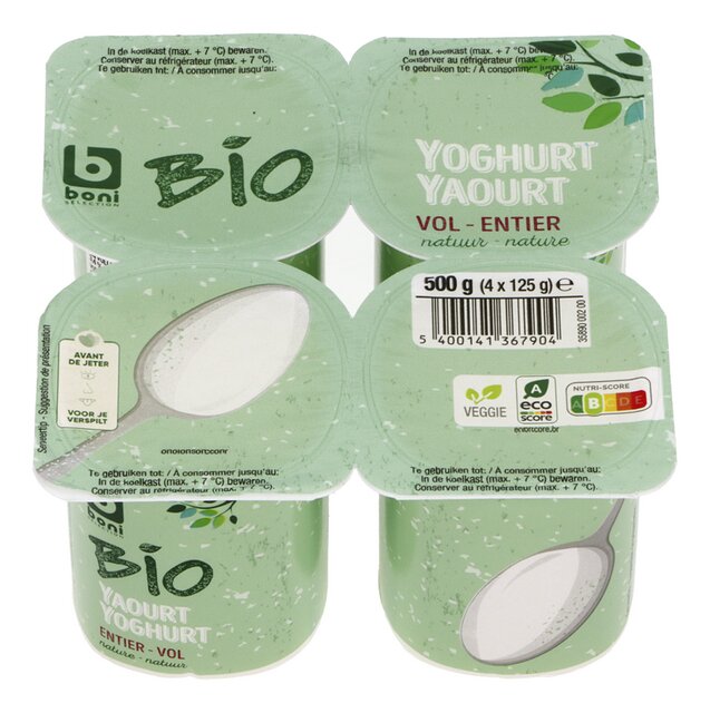 Yoghurt natuur vol BIO 125gx4