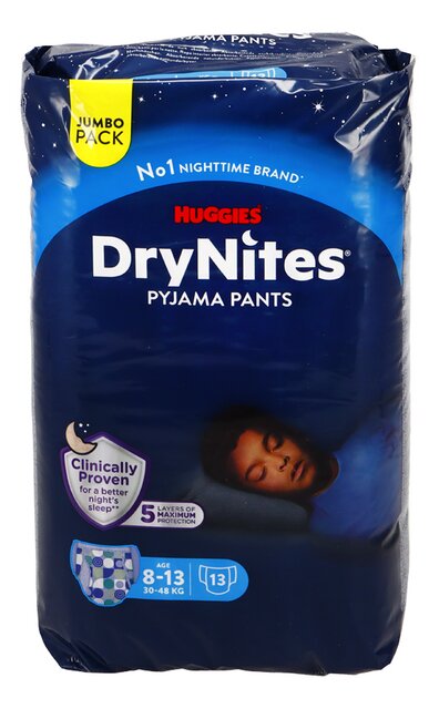 Nachtbroekjes dry nites boy 8-15jaar 13st
