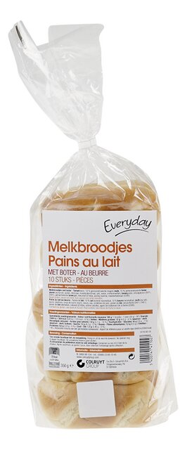 Melkbroodjes met boter 10st 350g