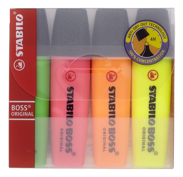 Marqueurs Fluo Boss Original 4p