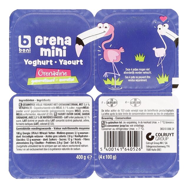 Yaourt grenadine 100gx4