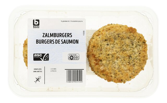 Burger de saumon sans arête ±90g 4p ±360g