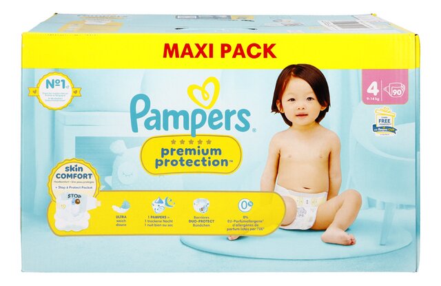 Luiers premium protection 4 9-14kg 90st