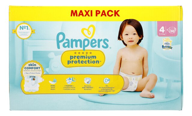 Luiers premium protection 4 9-14kg 90st