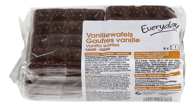 Vanillewafels cacao ind.45gx8