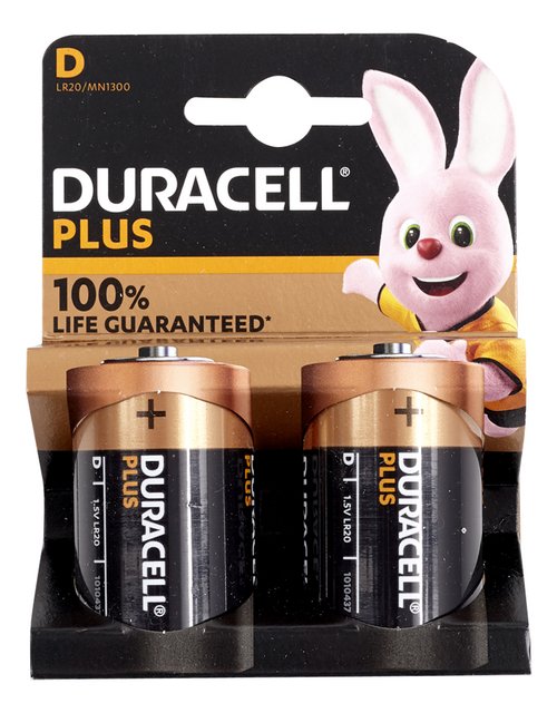 Pile alcaline Plus D 2p