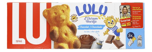 Beertje met chocolade Lulu ind.5st 150g