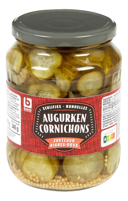 Augurken in schijven zoetzuur 670g