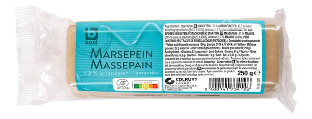 Marsepein 50% amandelen 250g
