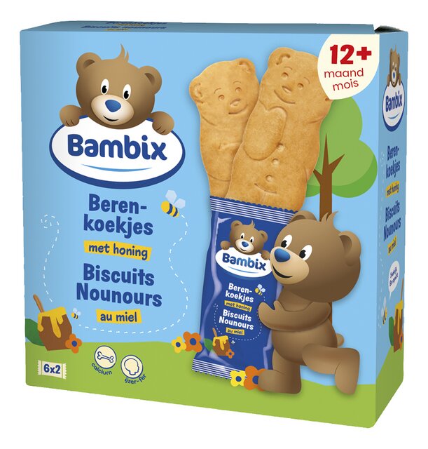 Biscuits aux ours avec miel 12m 150g
