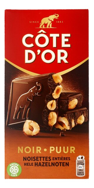 Chocolat noir noisettes 180g