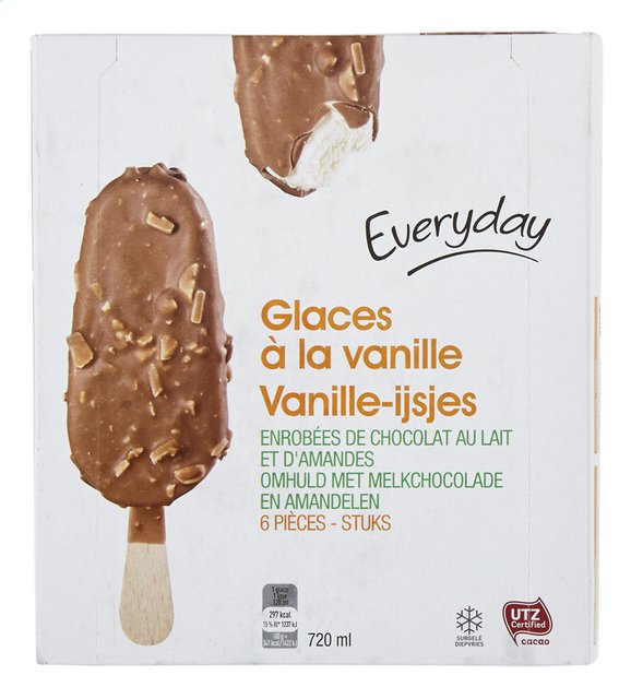 Ijsje vanille-melkchocolade amandelen 120mlx6