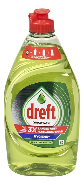 Handafwasmiddel quickwash hygiene+ lime 450ml