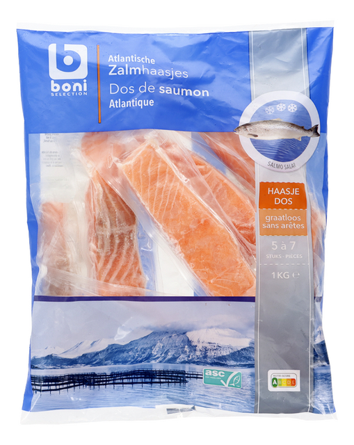 Dos de saumon atlantique sans arêtes ASC 1kg