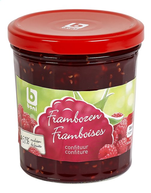 Confiture de framboises 61% 370g